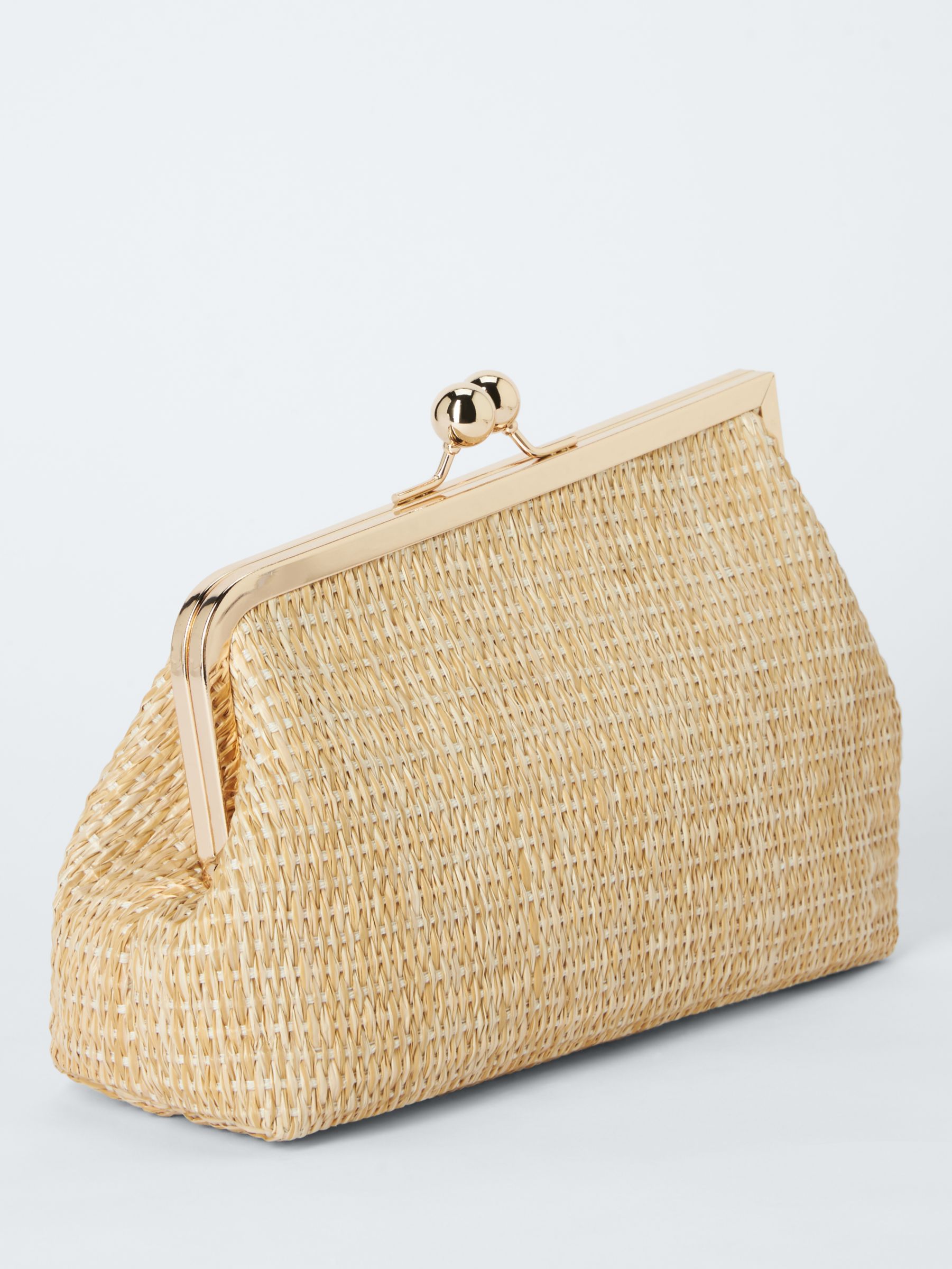 Buy John Lewis Asymmetrical Raffia Clutch Bag, Natural Online at johnlewis.com