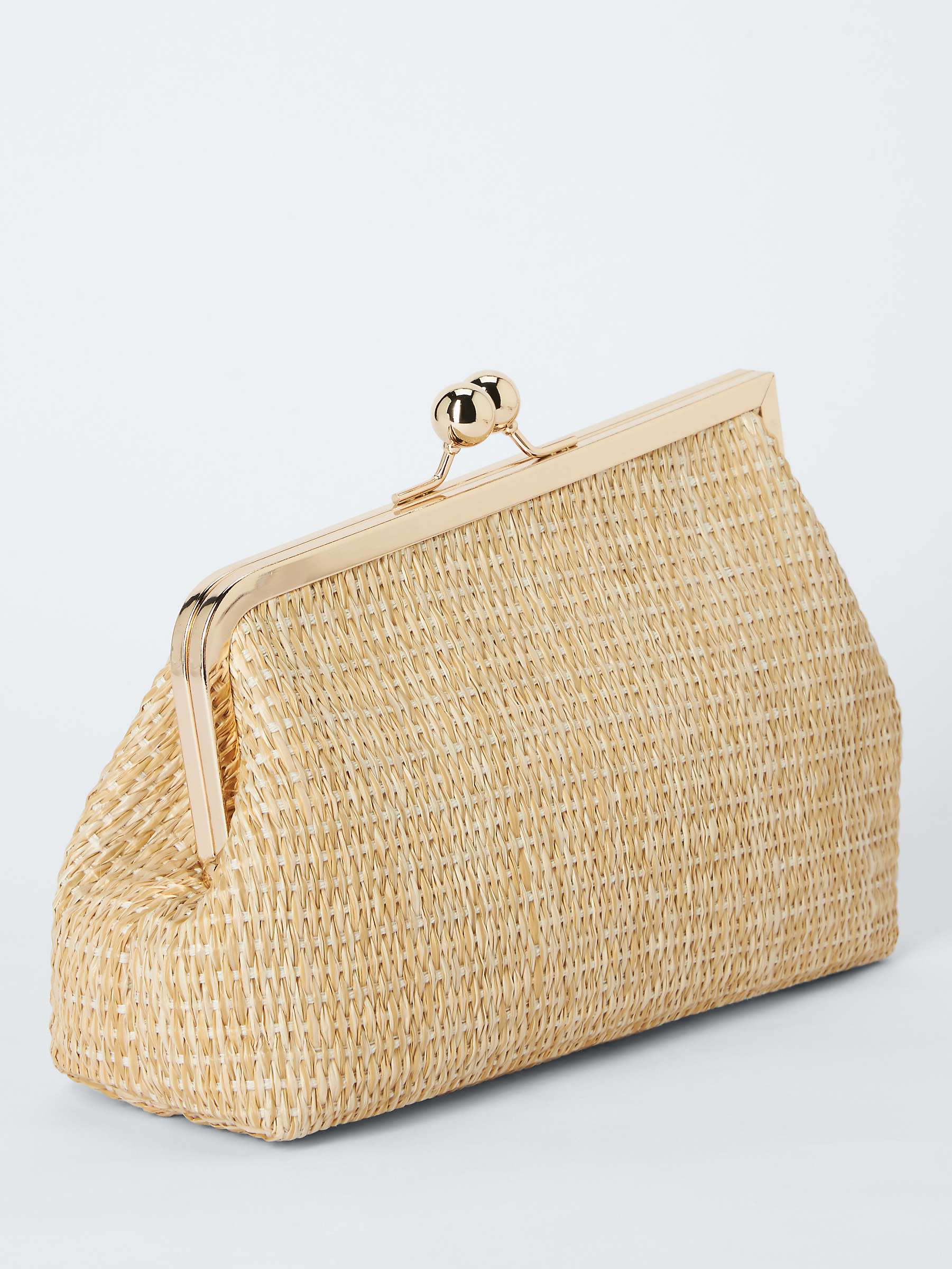 Buy John Lewis Asymmetrical Raffia Clutch Bag, Natural Online at johnlewis.com