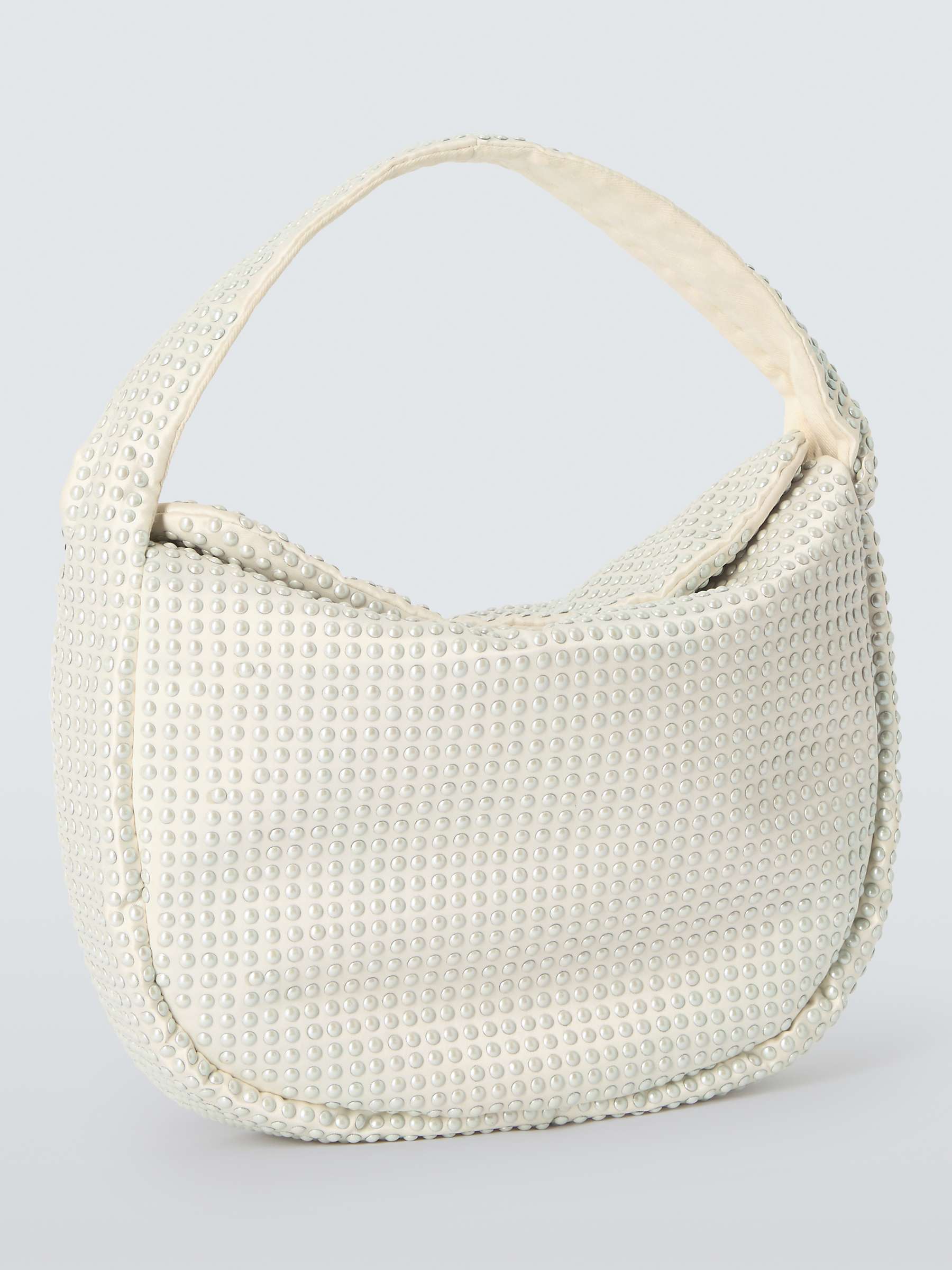 Buy John Lewis Soft Rhinestone Shoulder Bag, Pearl Online at johnlewis.com