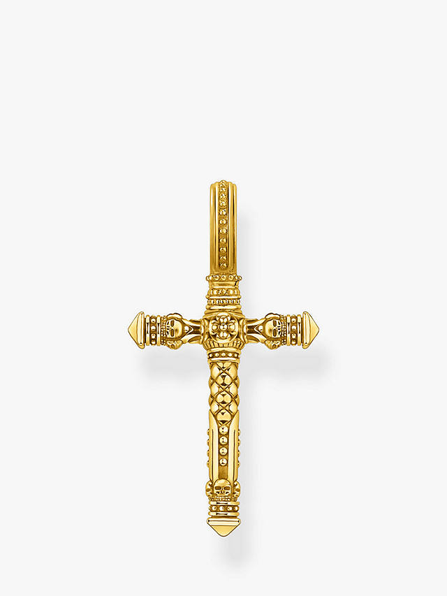 THOMAS SABO Textured Cross Pendant, Gold