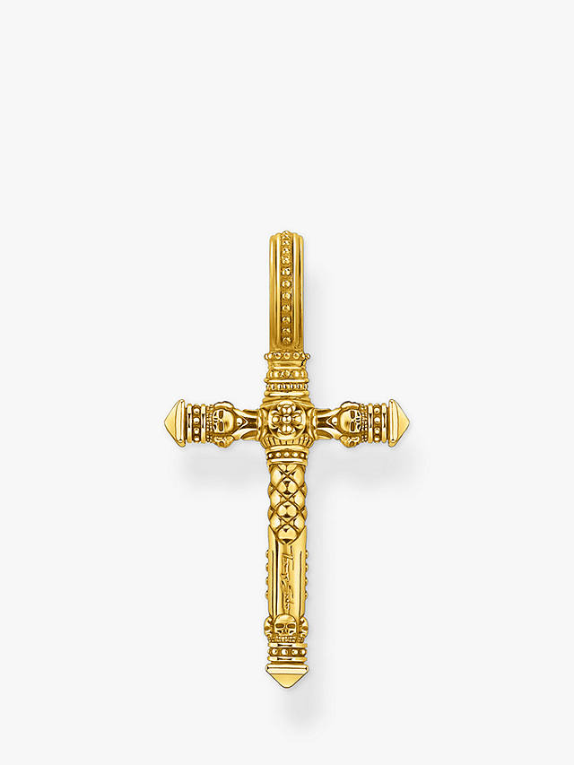 THOMAS SABO Textured Cross Pendant, Gold