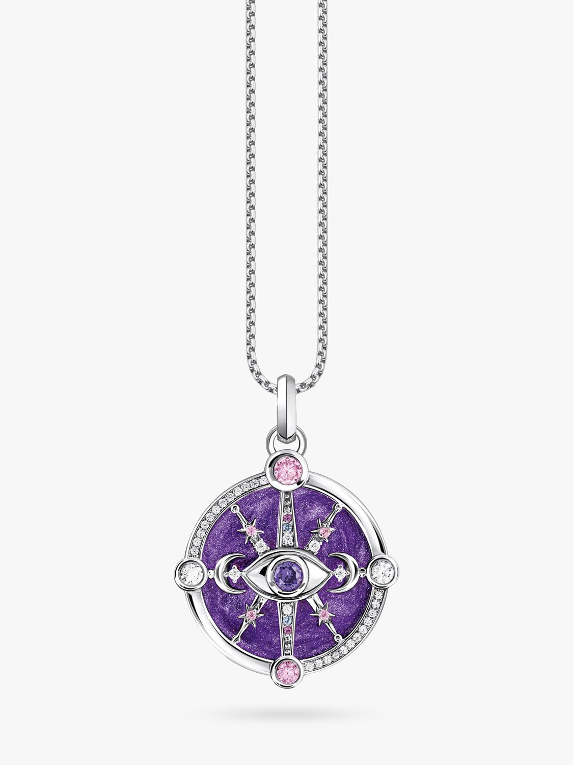 Buy THOMAS SABO Cosmic Talisman Lucky Eye Enamel Pendant, Silver Online at johnlewis.com