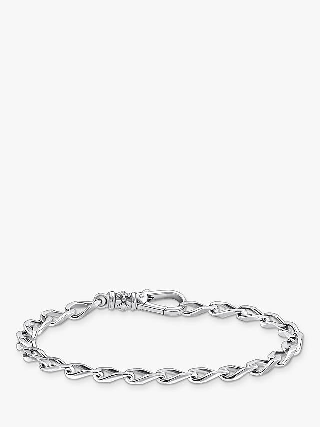 THOMAS SABO Facetted Curb Chain Bracelet, Silver