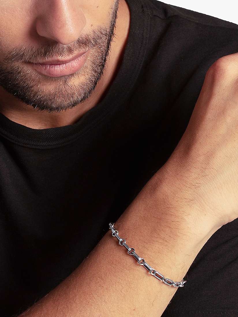 Buy THOMAS SABO Textured Link Bracelet, Silver Online at johnlewis.com