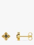 THOMAS SABO Unisex Cross Stud Earrings, Gold