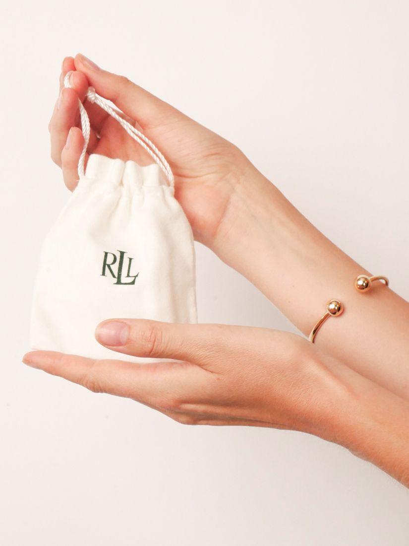 Buy Lauren Ralph Lauren Monogram Faux Pearl Pendant Necklace, Gold Online at johnlewis.com