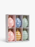 John Lewis Pastel Hanging Eggs, Pack of 6