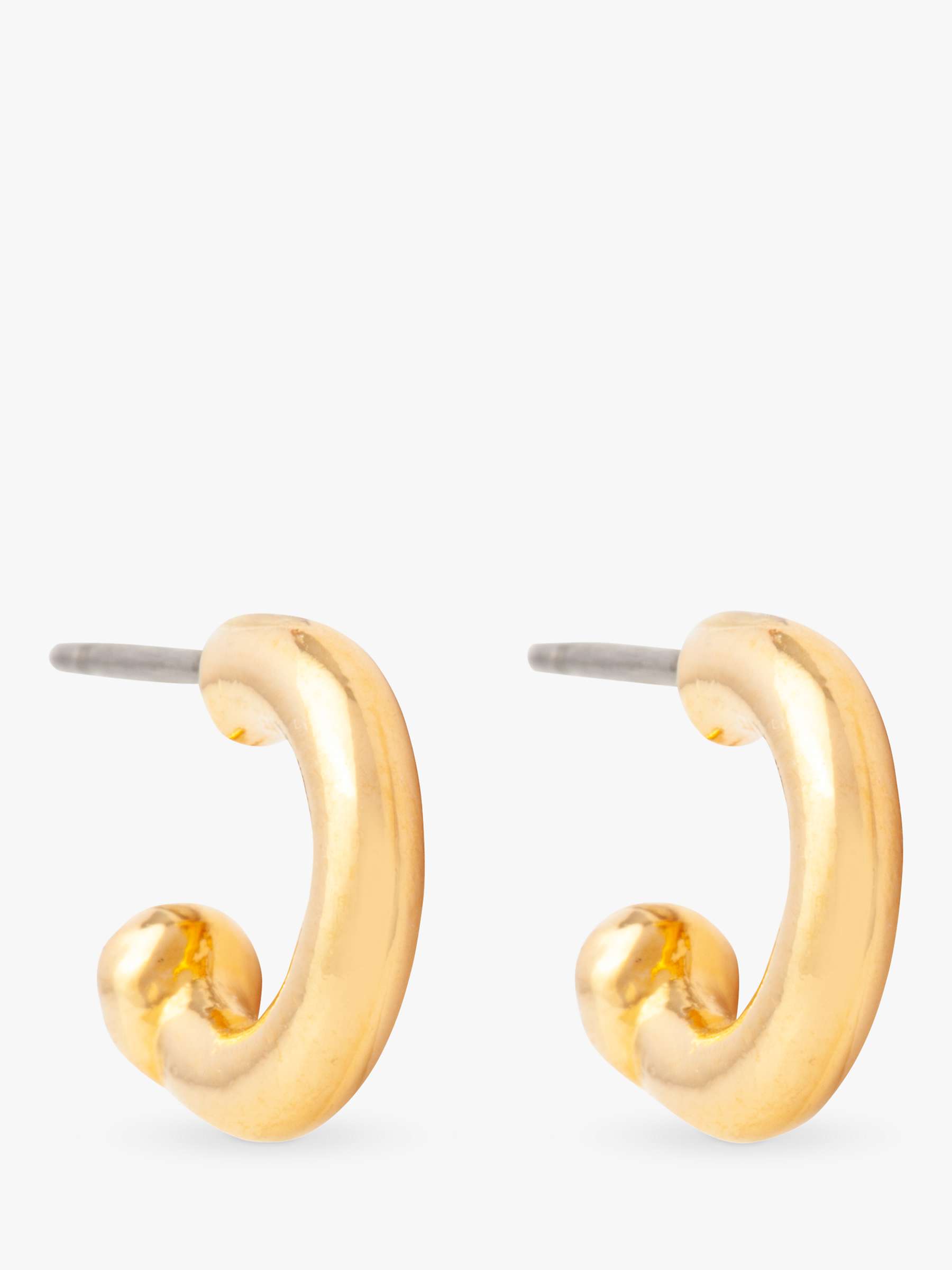 Buy Susan Caplan Vintage Rediscovered Collection Drop Hoop Earrings, Dated Circa 1990s, Gold/Black Online at johnlewis.com