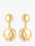 Susan Caplan Vintage Rediscovered Collection Gold Plated Textured Drop Earrings, Gold