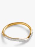 Monica Vinader Riva Diamond Wave Ring, Gold