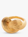 Monica Vinader Groove Collection Chunky Knot Ring, Gold