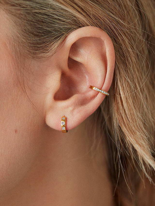 Monica Vinader Skinny Diamond Ear Cuff, Gold