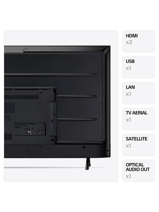 LG 43LQ60006LA (2023) LED HDR Full HD 1080p Smart TV, 43 inch with Freeview Play/Freesat HD, Black
