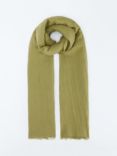 John Lewis Linen Blend Scarf, Oasis Green