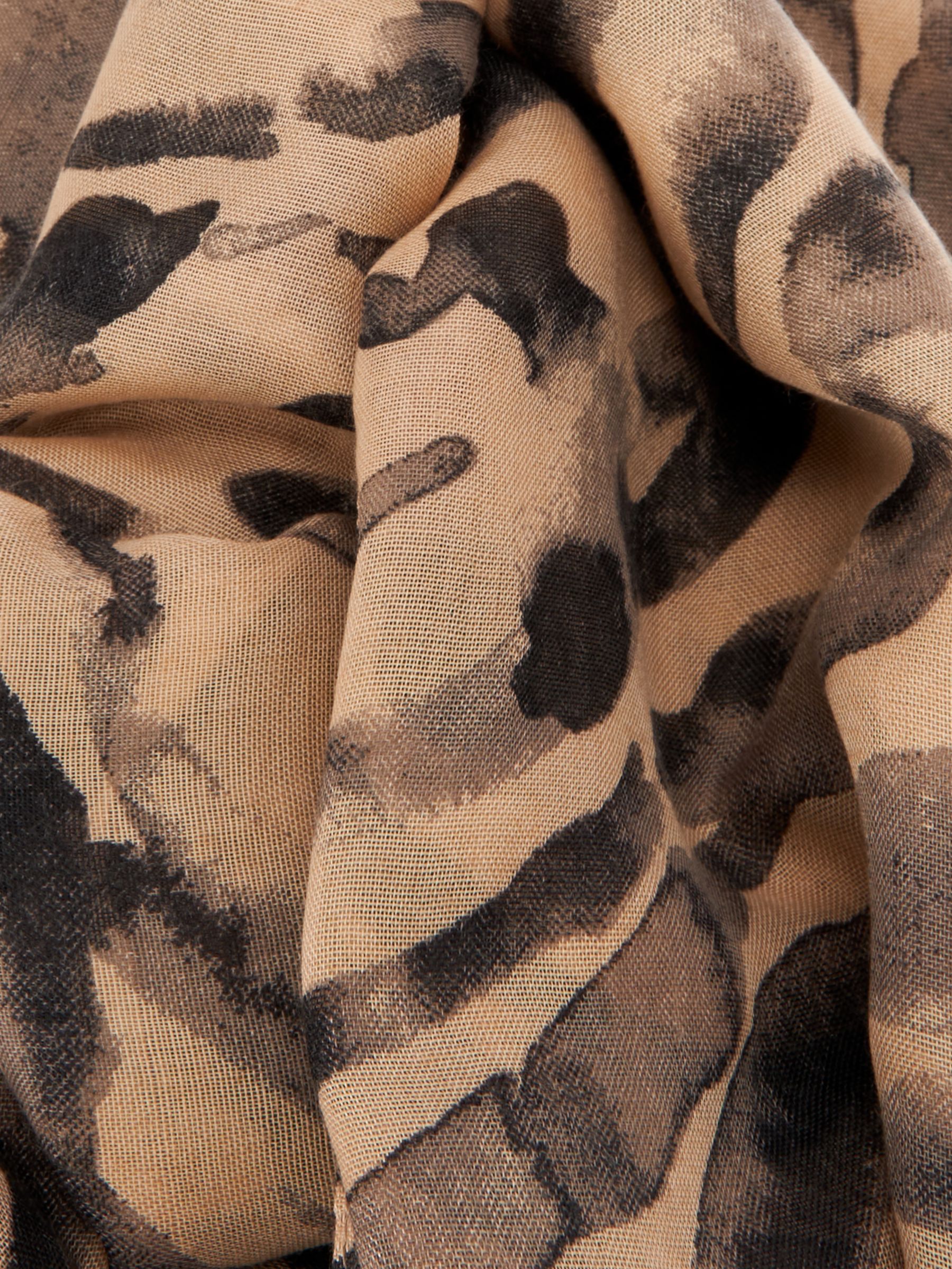 John Lewis Recycled Polyester Inky Zebra Scarf, Multi