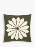 John Lewis Big Flower Indoor/Outdoor Cushion, Red Oxide