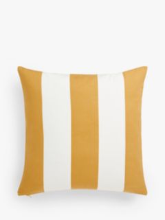 John Lewis ANYDAY Bold Stripe Indoor/Outdoor Cushion, Buttercup