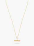 Orelia LUXE T-Bar Drop Necklace, Gold