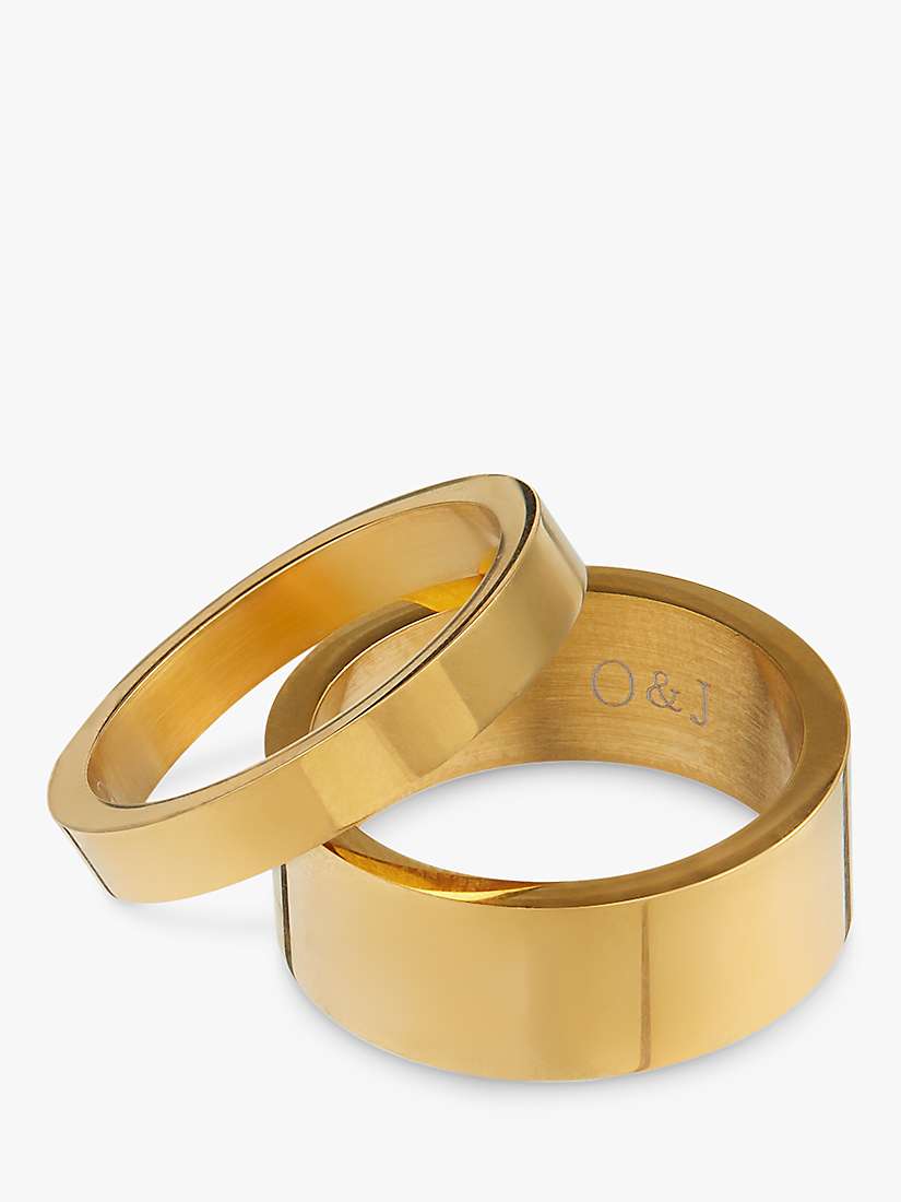 Buy Orelia Polished Band Stacking Rings, Pack of 2 Online at johnlewis.com