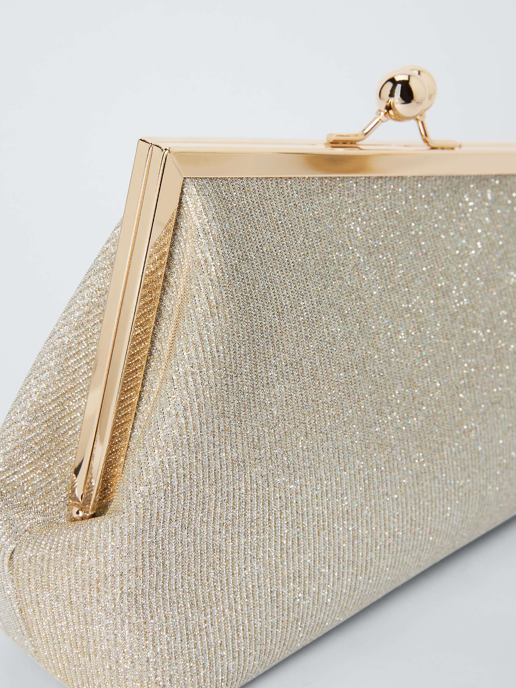 Buy John Lewis Asymmetrical Clutch Bag, Gold Online at johnlewis.com
