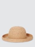 John Lewis Raffia Bow Upturn Hat, Natural