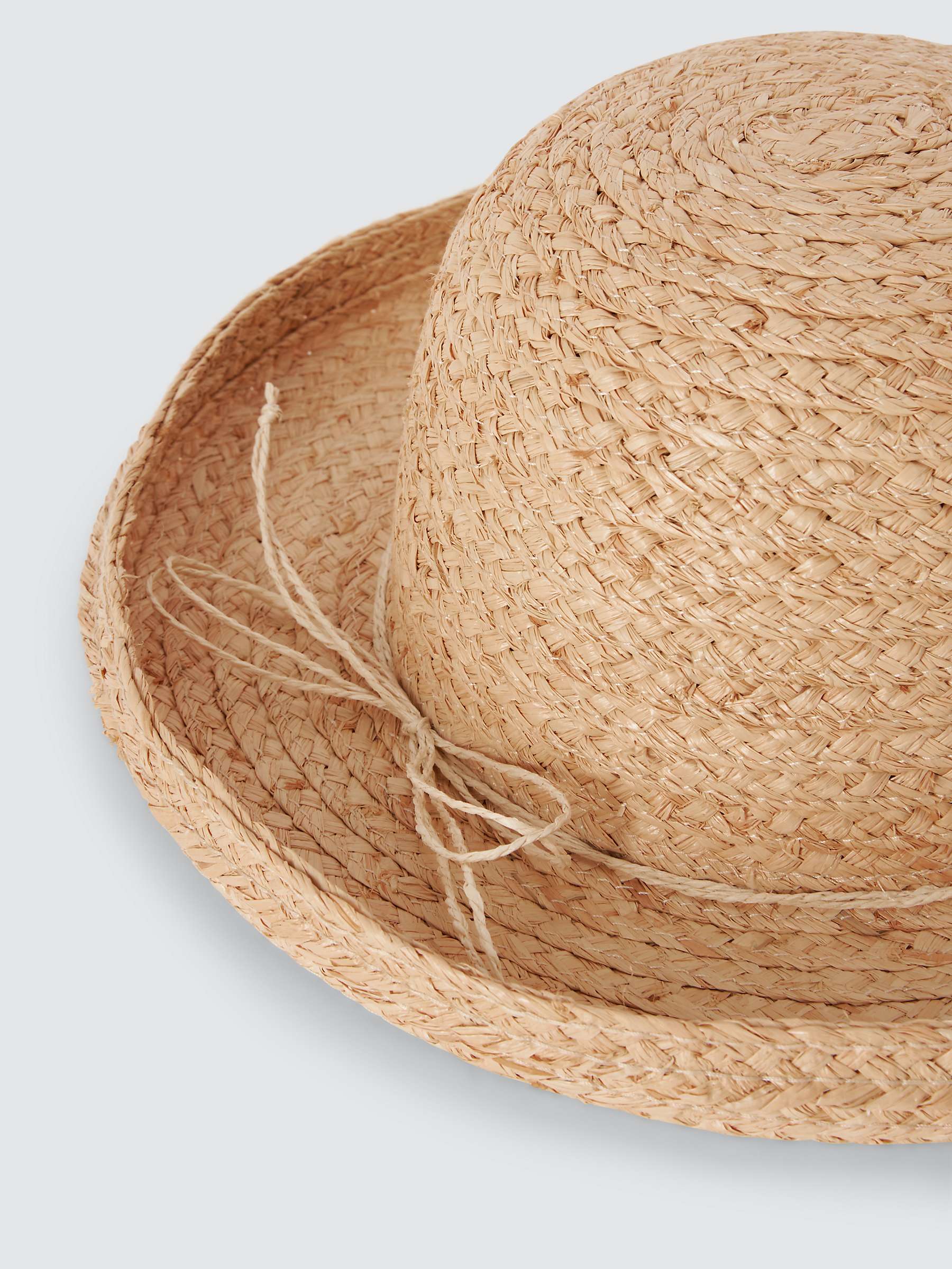 Buy John Lewis Raffia Bow Upturn Hat, Natural Online at johnlewis.com