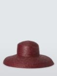 John Lewis Straw Raffia Downturn Hat, Rust