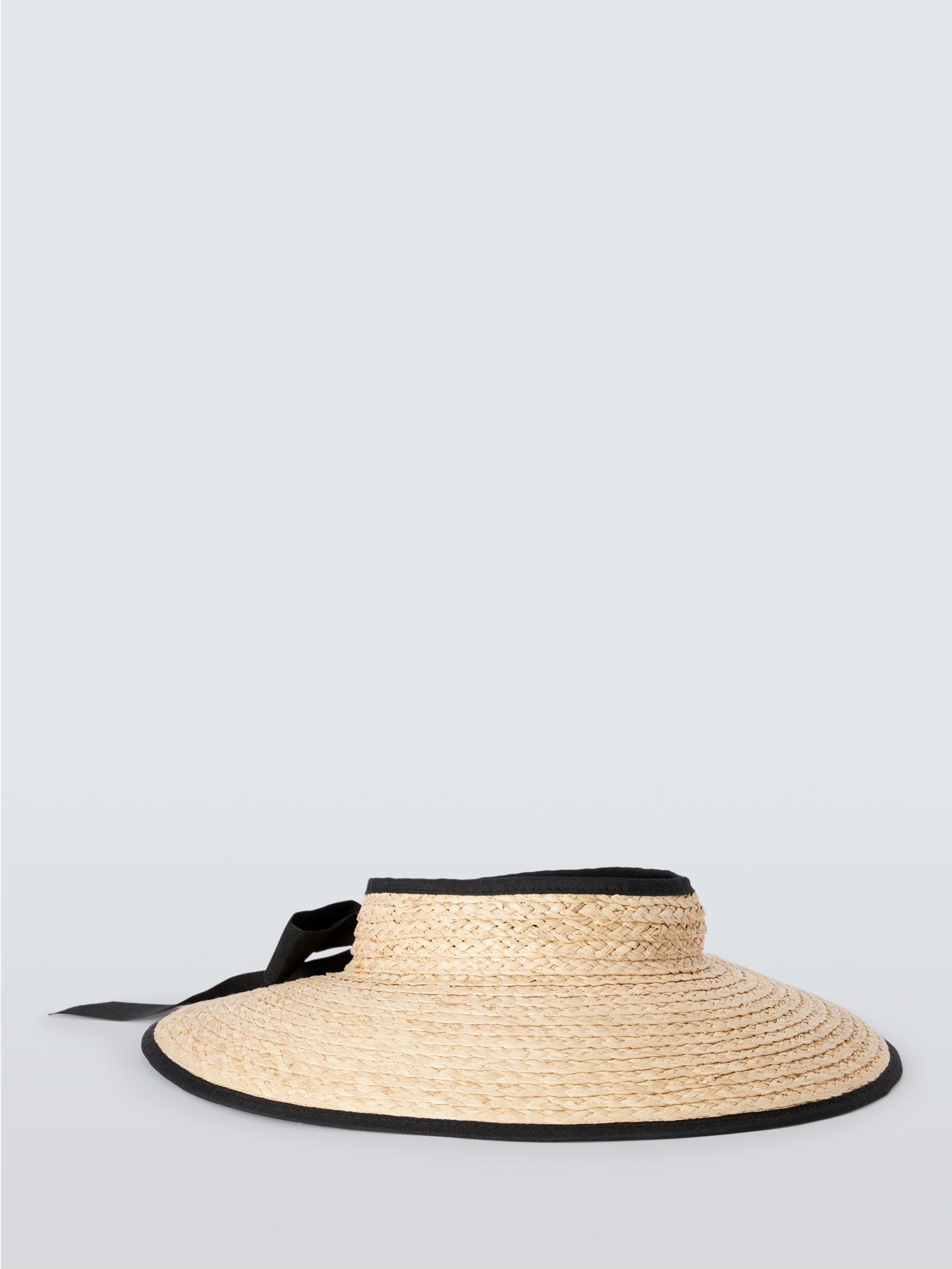 John Lewis Raffia Ribbon Visor Hat, Natural