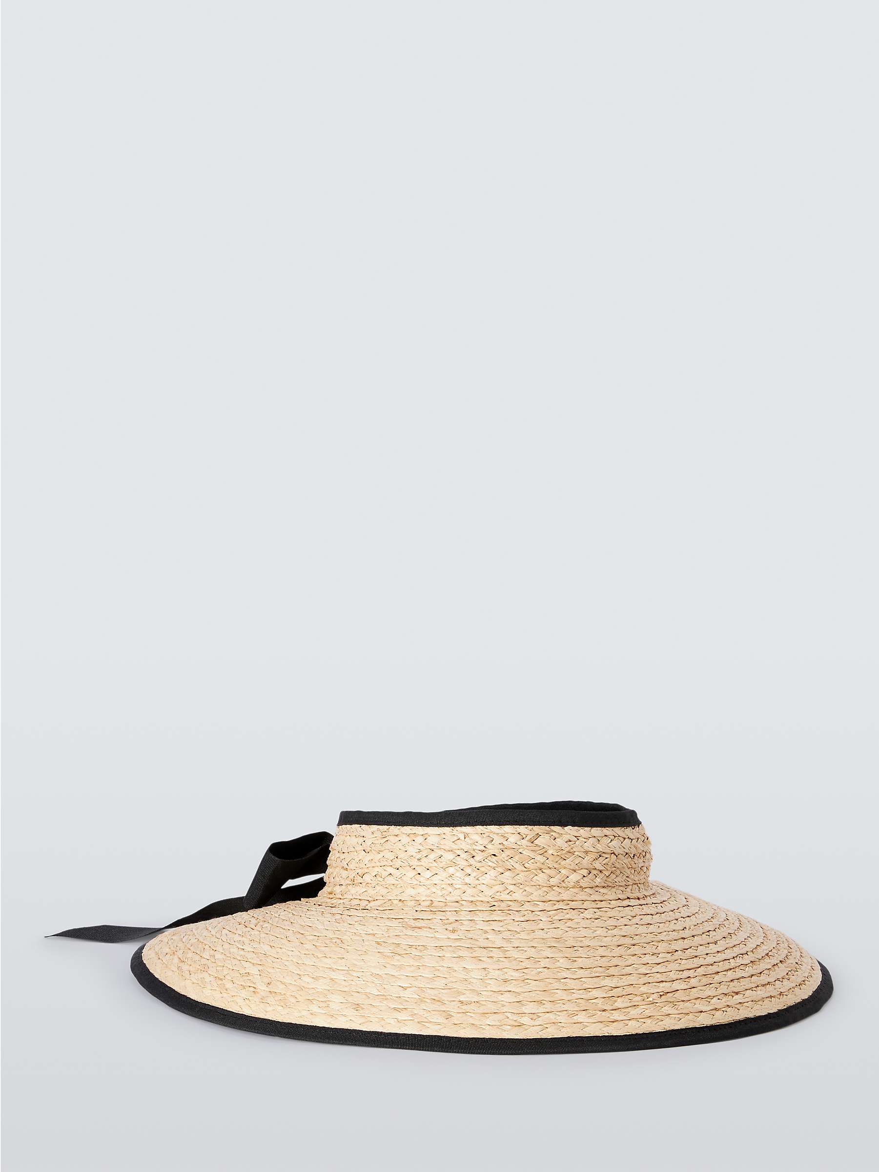 Buy John Lewis Raffia Ribbon Visor Hat, Natural Online at johnlewis.com