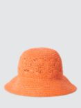 John Lewis Crochet Fan Hat, Orange