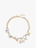Coach Mixed Charm Necklace, Gold/Multi