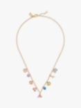 Coach Multi Charm Necklace, Gold/Multi