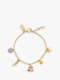 Coach Multi Charm Bracelet, Gold/Multi