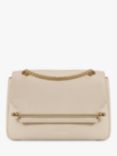Strathberry East/West Chain Strap Mini Leather Cross Body Bag, Oat