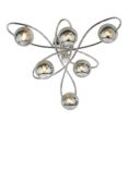 Där Lysandra 6 Arm Glass Semi Flush Ceiling Light