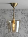 Laura Ashley Ockley Glass Ceiling Light, Brass