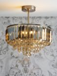 Laura Ashley Vienna 3 Semi Flush Ceiling Light, Champagne