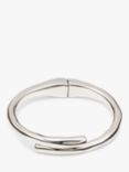 UNOde50 Meeting Point Hinged Bangle, Silver