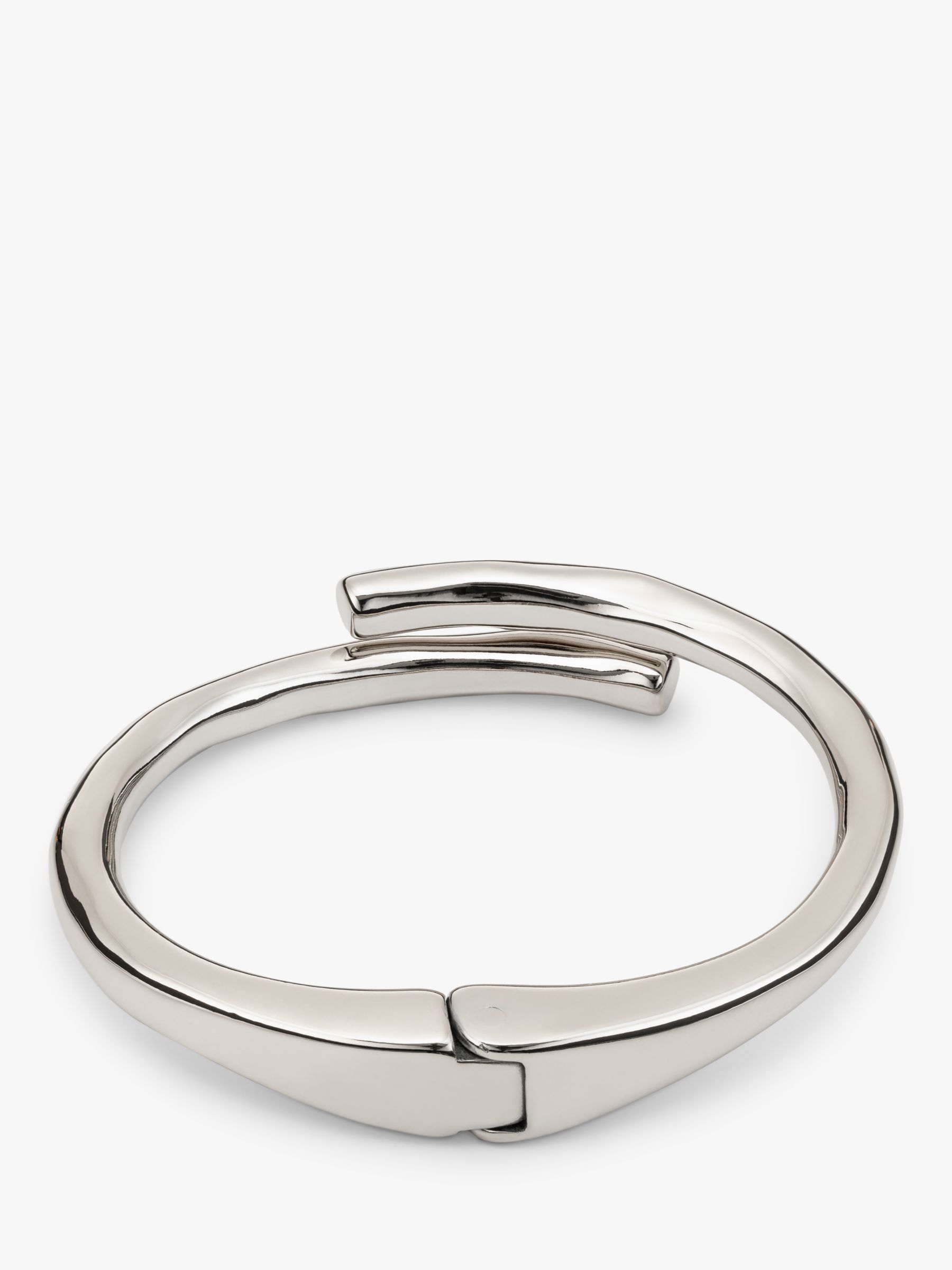 Buy UNOde50 Meeting Point Hinged Bangle, Silver Online at johnlewis.com