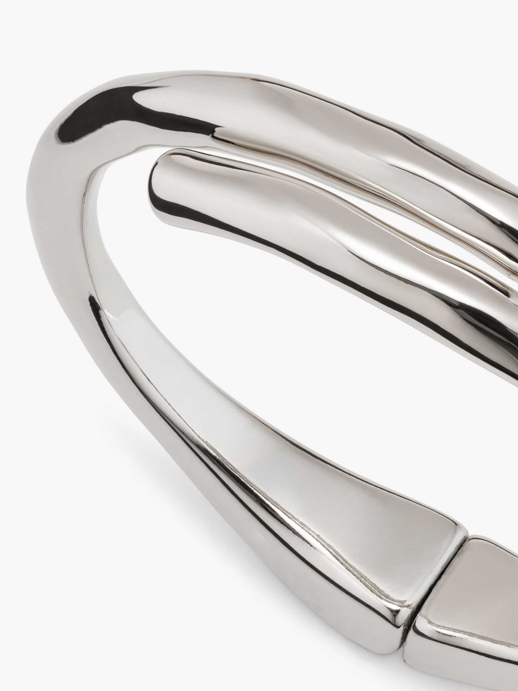 Buy UNOde50 Meeting Point Hinged Bangle, Silver Online at johnlewis.com