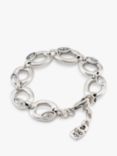 UNOde50 Grateful Collection Crystal Round Link Bracelet, Silver