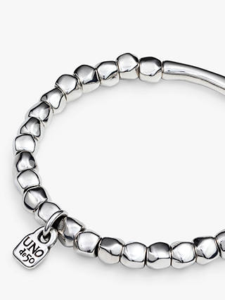 UNOde50 Beaded Tube Bracelet, Silver