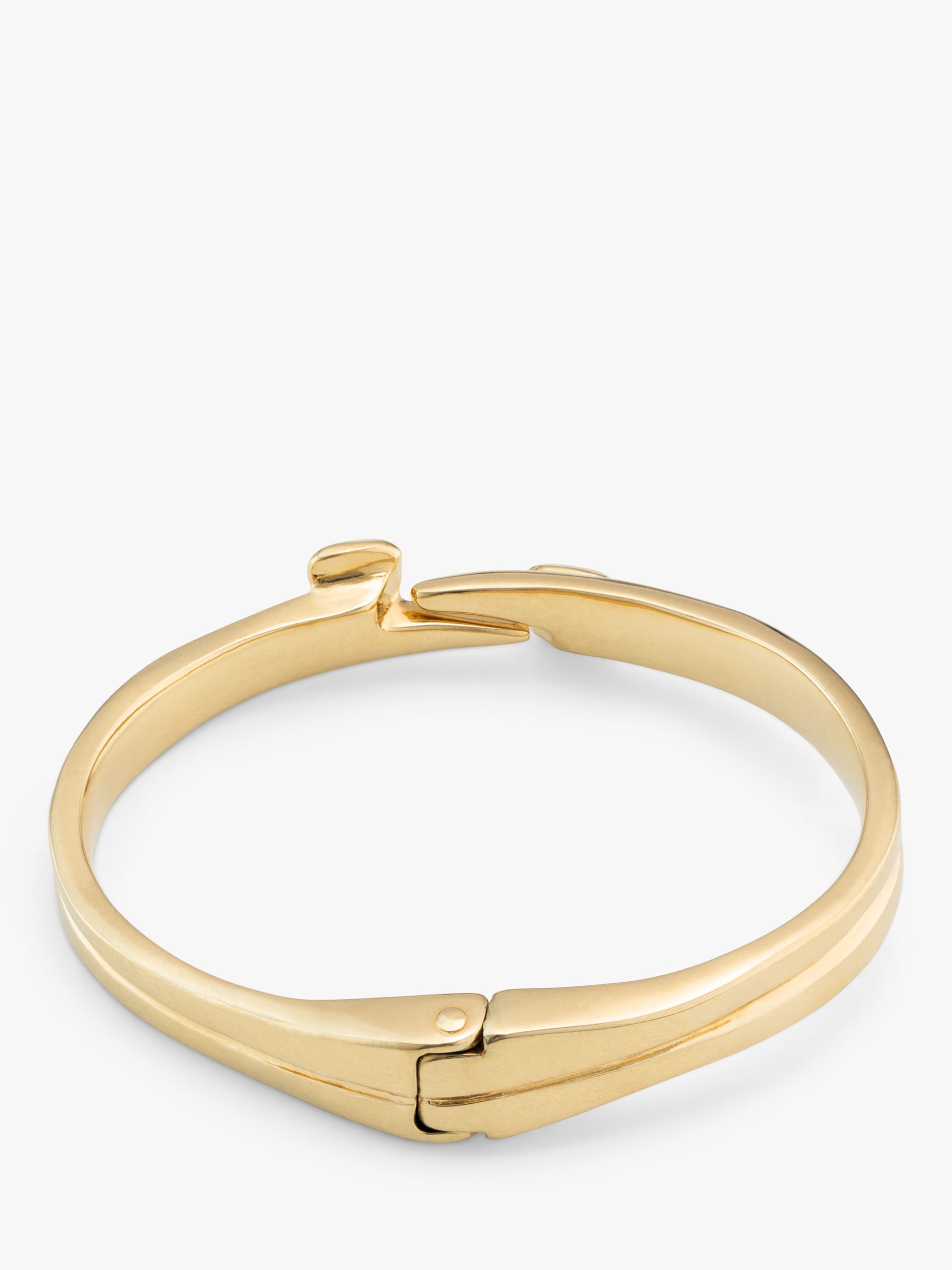 UNOde50 Feelings Double Head Nail Hinge Bangle, Gold