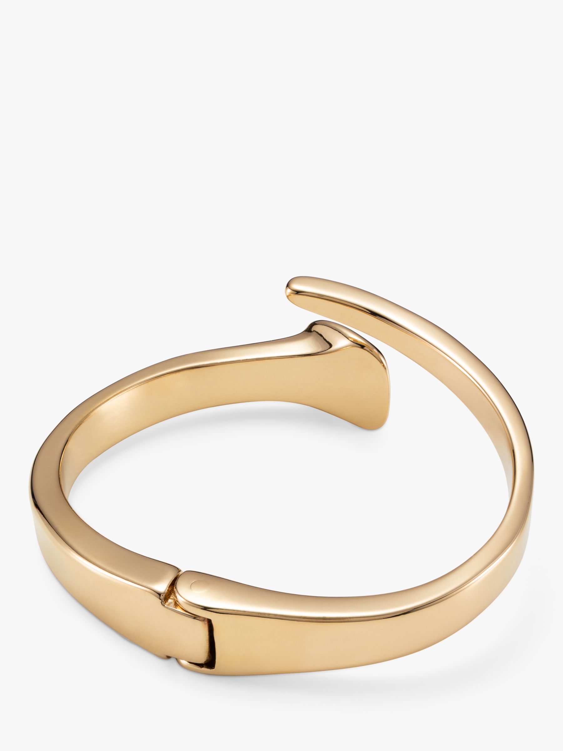 UNOde50 Curious Collection New Nail Hinge Bangle, Gold, Medium