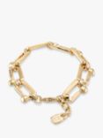 UNOde50 Curious Collection Rectangular Link Bracelet, Gold