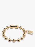 UNOde50 Unisex Padlock Beaded Bracelet, Gold