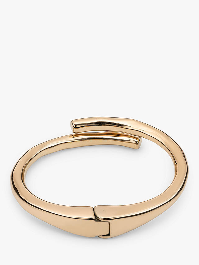 UNOde50 Meeting Point Hinged Bangle, Gold