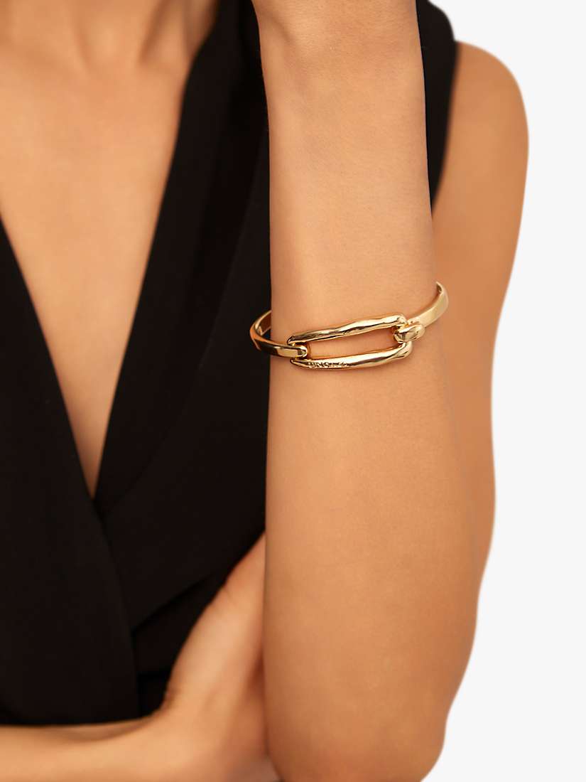 Buy UNOde50 Elongated Clasp Bangle, Gold Online at johnlewis.com