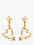 UNOde50 Love Collection Nailed Heart Drop Earrings, Gold
