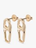 UNOde50 Joyful Collection Elongated Double Link Drop Earrings, Gold